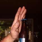 Stage 1 for bottle cap opening