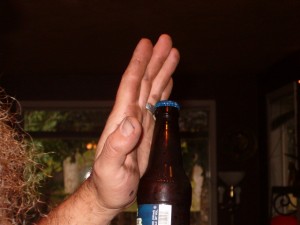 Stage 1 for bottle cap opening