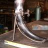 Viking age drinking horn and stand